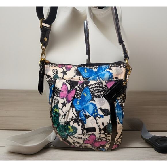 Rare Limited Print Coach F49149 Poppy Butterfly Print Swingpack Crossbody Bag - Picture 6 of 15